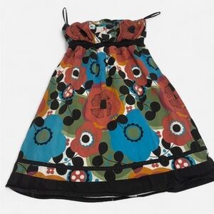 Vintage Floral Strapless Sundress